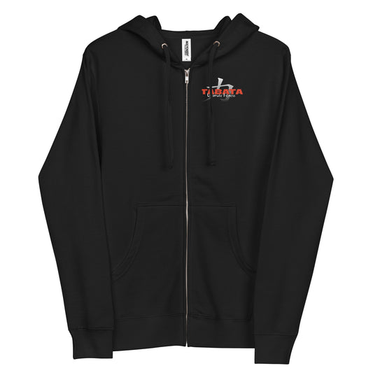 Unisex fleece zip up hoodie