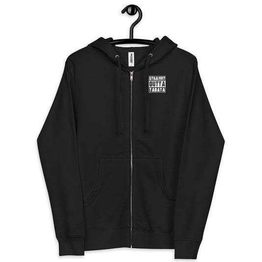 Unisex fleece zip up hoodie